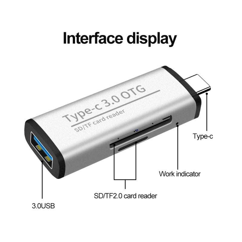 Кардридер Micro USB 3.0 Type C на SD TF адаптер Аксессуары OTG кардридер смарт-карта памяти