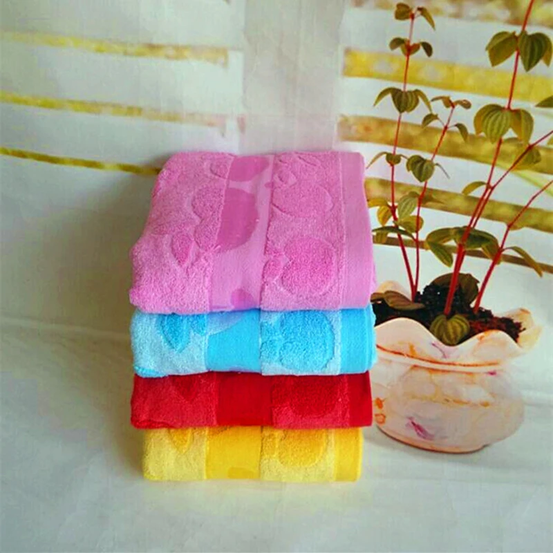 

Cotton Bamboo Fiber Bath Towel Apple Flower Thickened Super Soft Plain Color Wholesale Clean and Comfortable Towel Beach Towel