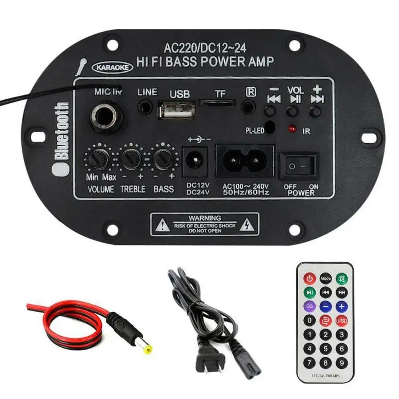 

30W Bluetooth 5.0 Speaker Class D Audio Power Amplifier HiFi Stereo Mini USB Music Sound Card Digital AMP TF Player Subwoofer