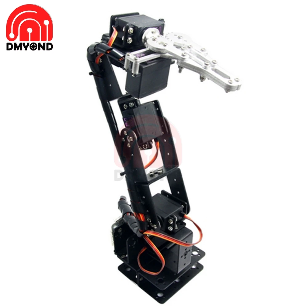 Алюминиевый робот 6 DOF Arm Claw Mount Механическая Роботизированная рука зажим коготь