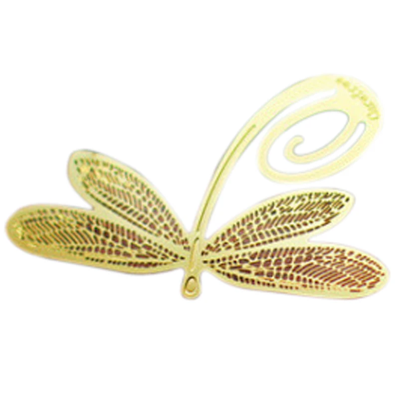 

Закладка в виде Золотой стрекозы из листового металла, подарок, сувенирная книга для чтения