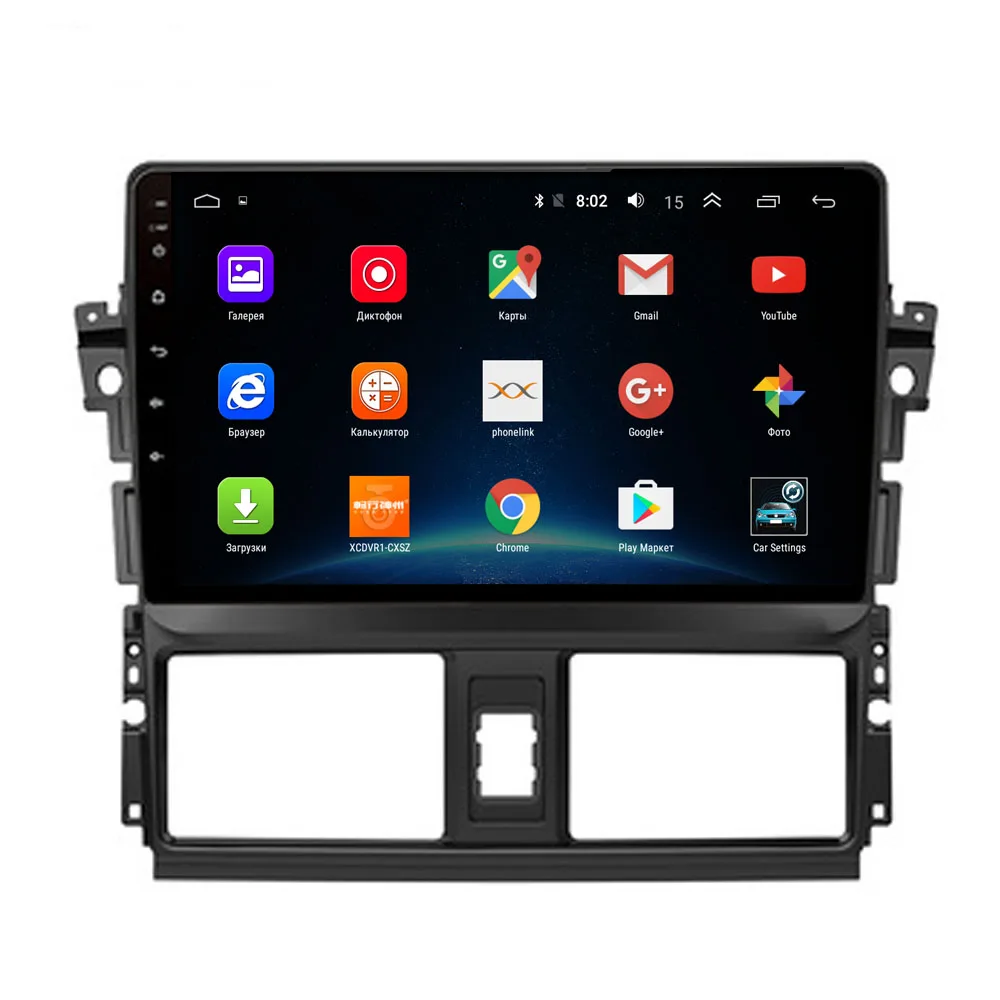 Автомобильный мультимедийный Dvd-плеер R-Way на Android с Gps для Toyota Vios/Yaris 2013 2014 2015 2016 2 ГБ