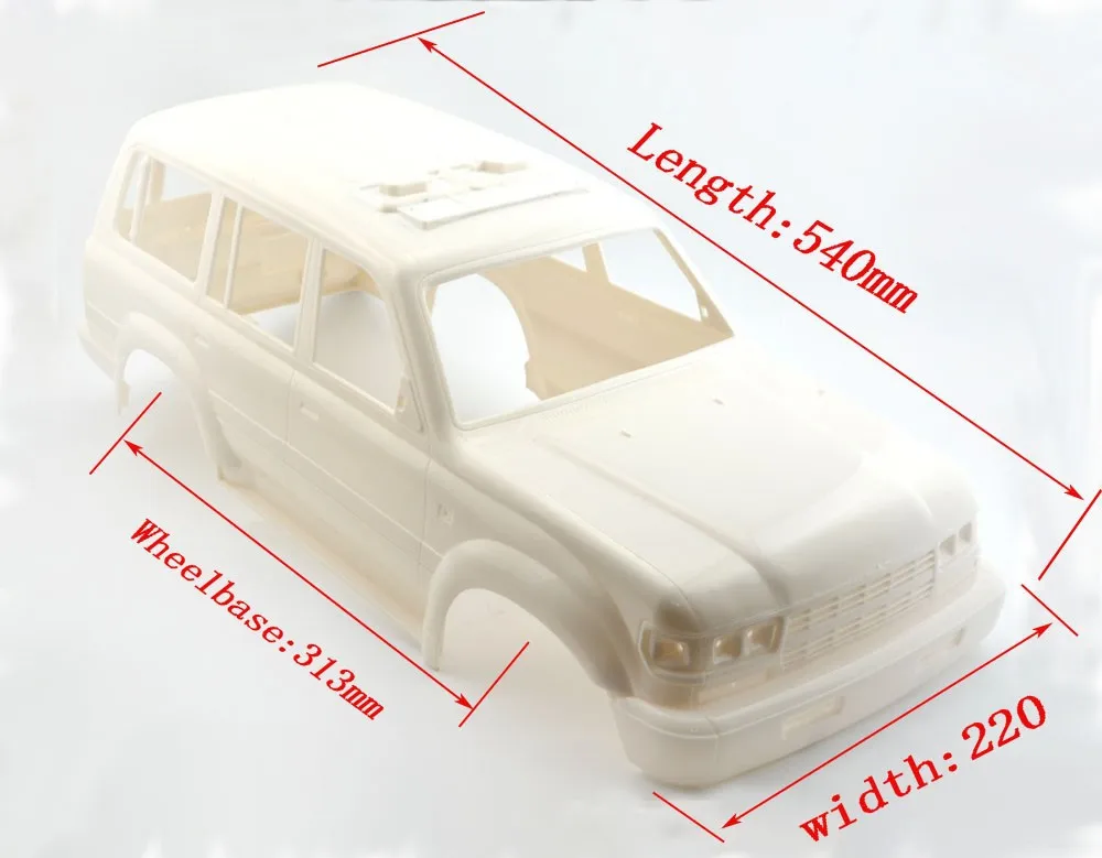 

Гусеничный Радиоуправляемый автомобиль 1/10, жесткий корпус для автомобиля Land Cruiser LC80, подходящий осевой SCX10 ii 90046 47, фотомагнитный шасси 313 мм