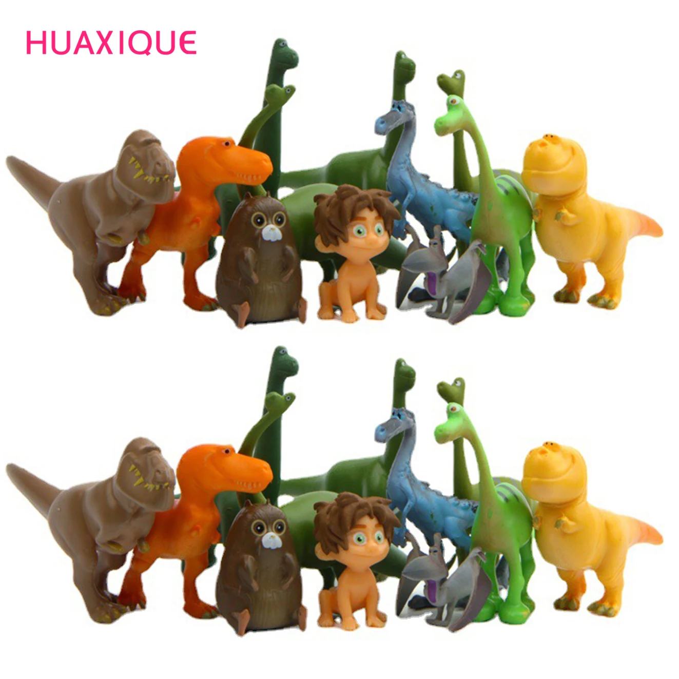 3-7cm 12 unids/lote pel&iacute;cula del buen dinosaurio de acci&oacute;n | PVC figuras de acci&oacute;n Arlo lugar Henry Butch Mini mu&ntilde;eca de juguete MODELO DE Topper de la torta-0