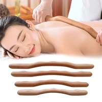 4 pcs guasha scraping stick made from natural wood fast large area guasha set for back shoulder neck waist leg massage tools