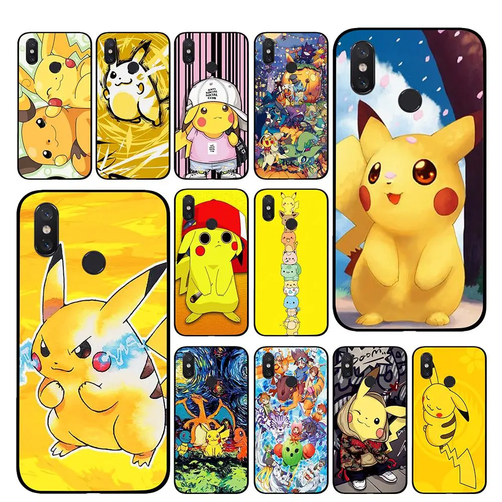 Милый Pikachuey аниме Роскошные Чехлы для телефона Xiaomi Redmi водоотталкивающая Камера