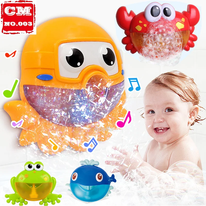 

Baby Bath Toys Bubble Machine Crabs Frog Music Kids Bath Toy Bathtub Soap Automatic Bubble Maker Baby Bathroom Toy for Children