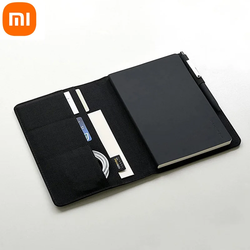 Xiaomi Kaco Noble бумажный черный блокнот из искусственной кожи с отделением для карт