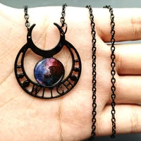 space galaxy astronomy one pendant solar system space necklace unisex