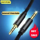 Аудиокабель с разъемом 3,5 мм, аудиокабель со штыревыми соединителями 3,5 и штыревыми соединителями для Xiaomi Car Samsung S8 9, провод для наушников, провод для динамика, шнур AUX