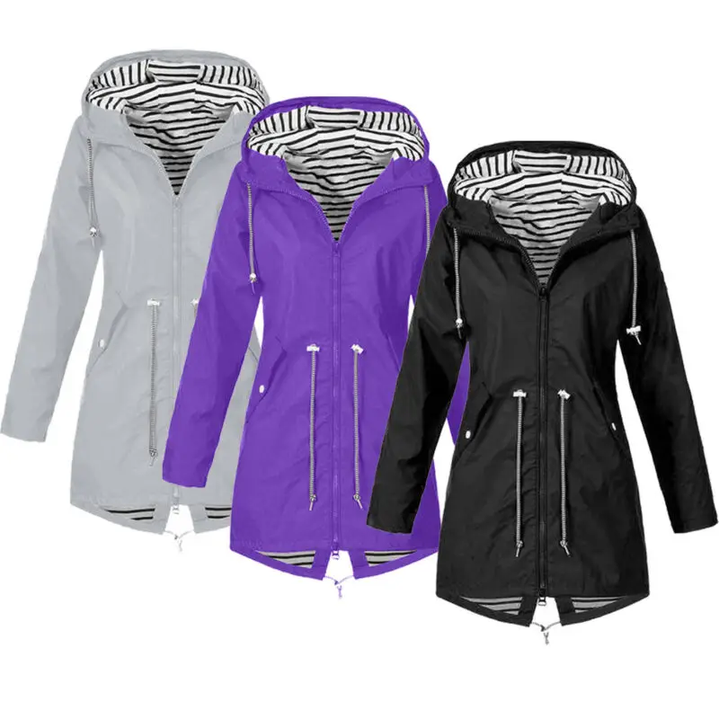 Женское пальто с капюшоном новая осенняя ветрозащитная парка длинным рукавом