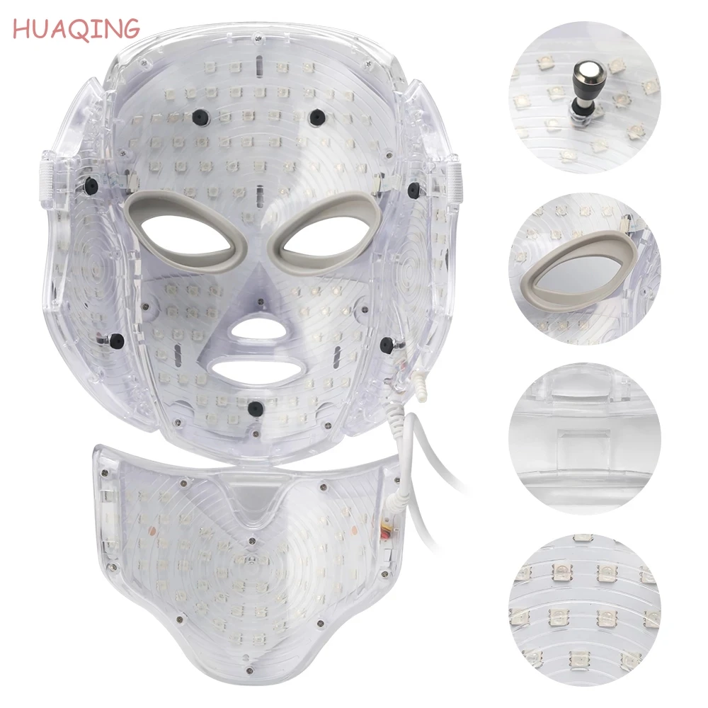 

7 Colors Electric Led Facial Mask Face Mask Machine Light Therapy Acne Mask Neck Beauty Led Mask Skin Rejuvenation Anti Tighten