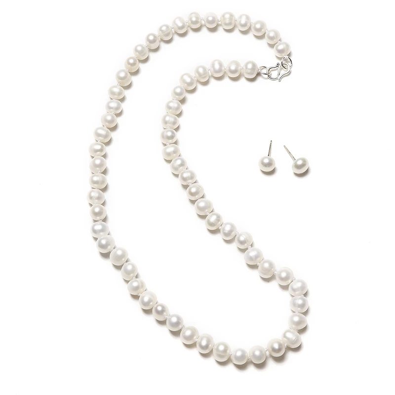 100% натуральный ювелирные изделия из жемчуга белого/розовый/фиолетовый 925