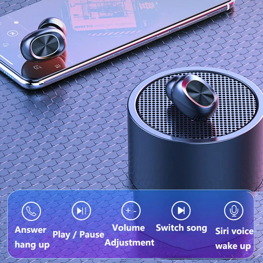 Беспроводные наушники Willkey B5 с микрофоном TWS поддержкой Bluetooth для прослушивания