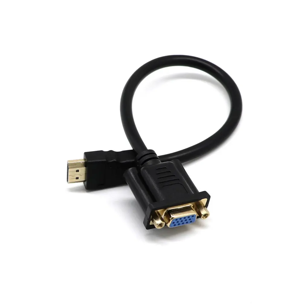 

HDMI To VGA Converter Cable For PC Laptop Tablet 0.3 m High Resolution Adapter High Quality