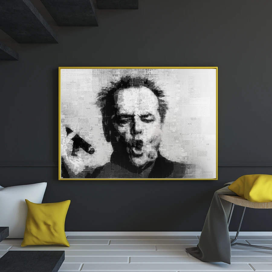 Настенное искусство абстрактная знаменитость Джек Николсон сигара холст