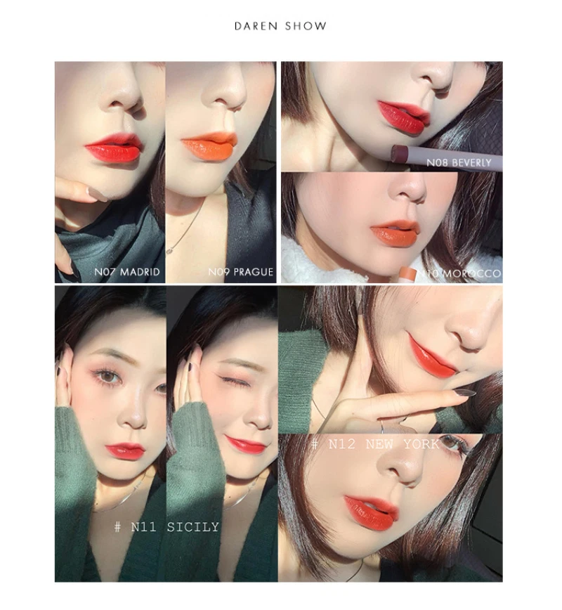 

NEW Matte Show White Pencil Lipstick Moisturizing Waterproof Lipstick Pen Nonstick Cup Natural Makeup Creativity TSLM1