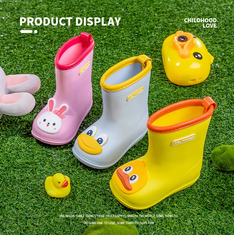 

Toddler Girl Rainboots Classic Waterproof Children's Shoes Kids Rain Boots Raincoat PVC Rubber Boots Baby Shoes Boy Rain Boots