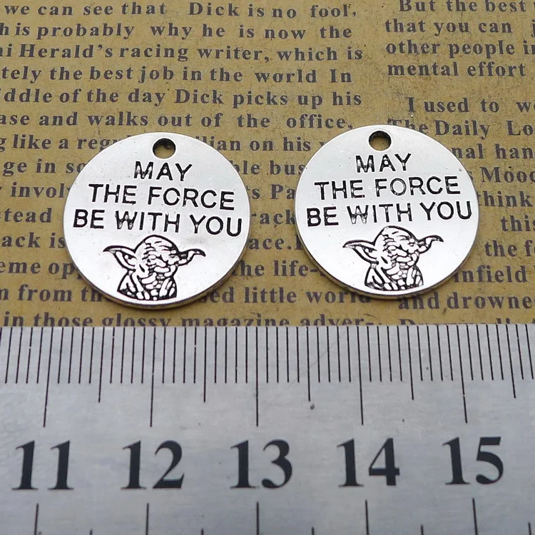 

20*20mm 2.6G Alloy Lettered antique charm pendant Accessories for jewelry making 50pcs/Bag
