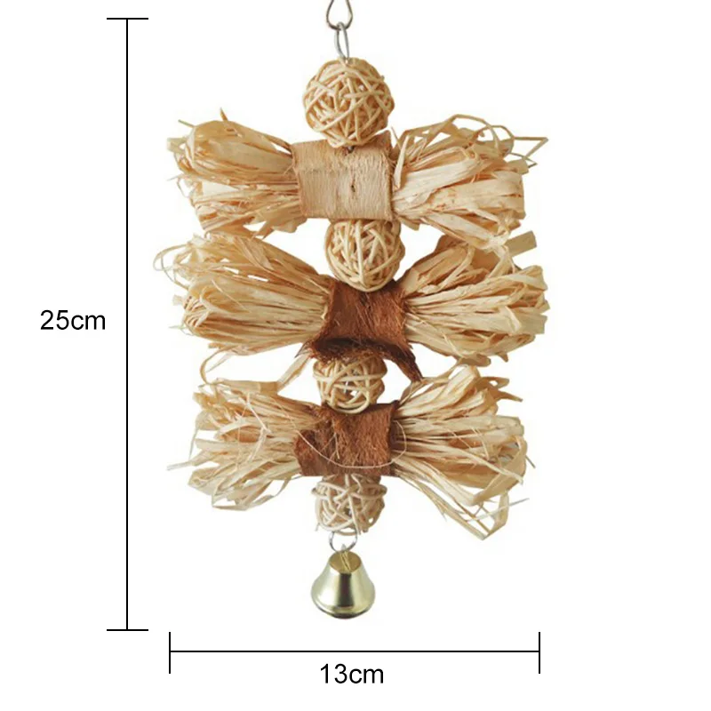 Natural Chews Toy For Pet Bird Parrot Macaw African Grey Budgie Parakeet Cockatiels Lovebird Bites Swing Cages Toys Supplies | Дом и сад