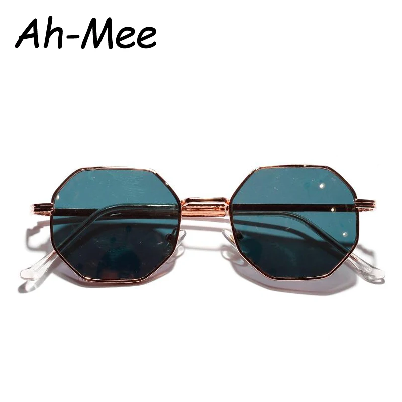 Солнцезащитные многоугольные очки в стиле ретро для мужчин и женщин брендовые