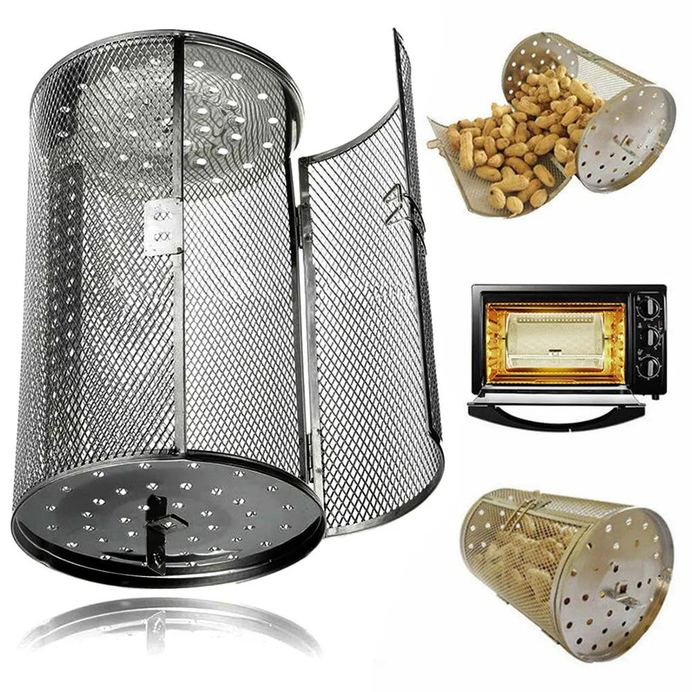 

Stainless Steel Grill Roaster BBQ Rotisserie Ovenware Skewers Oven Cage Steak Shrimp Meat Vegetable Shelf Basket Baking Tools