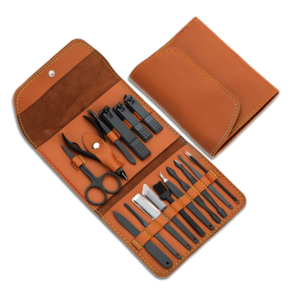 16 шт. нержавеющая маникюрный набор по уходу за ногтями инструменты Пинцет резак