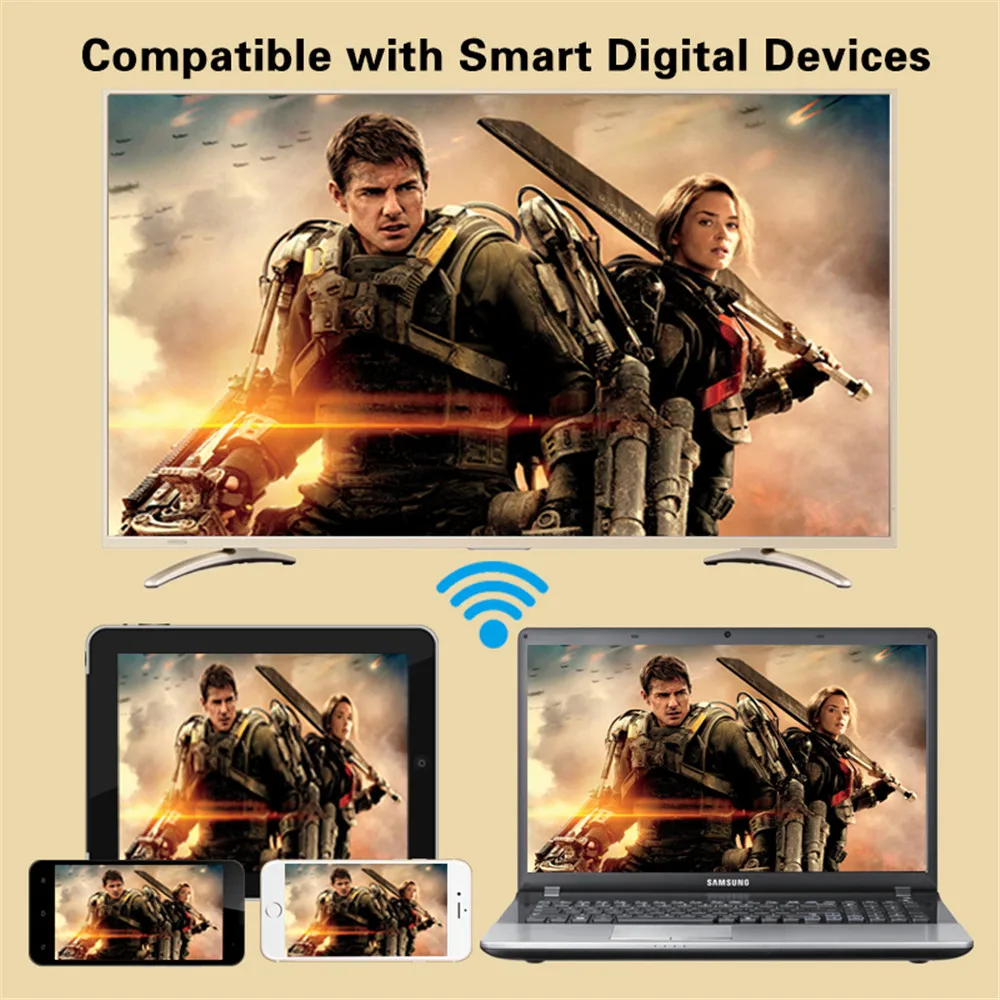 ТВ-флешка 4K Wi-Fi беспроводной дисплей ТВ-адаптер HDMI-совместимый зеркальный экран