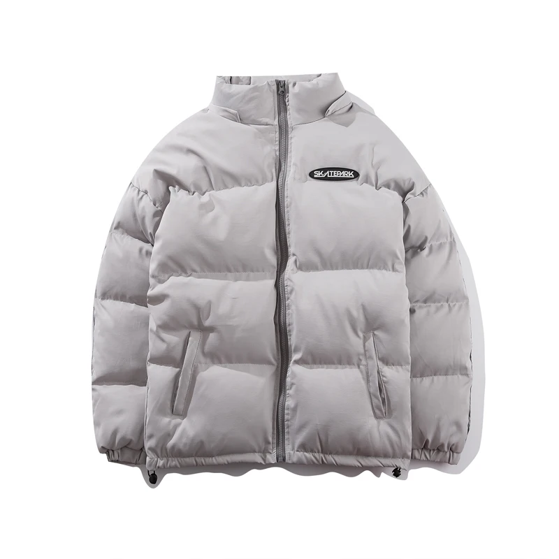 2019 зимние мужские парки пуховые одноцветные с рукавом в полоску капюшоном