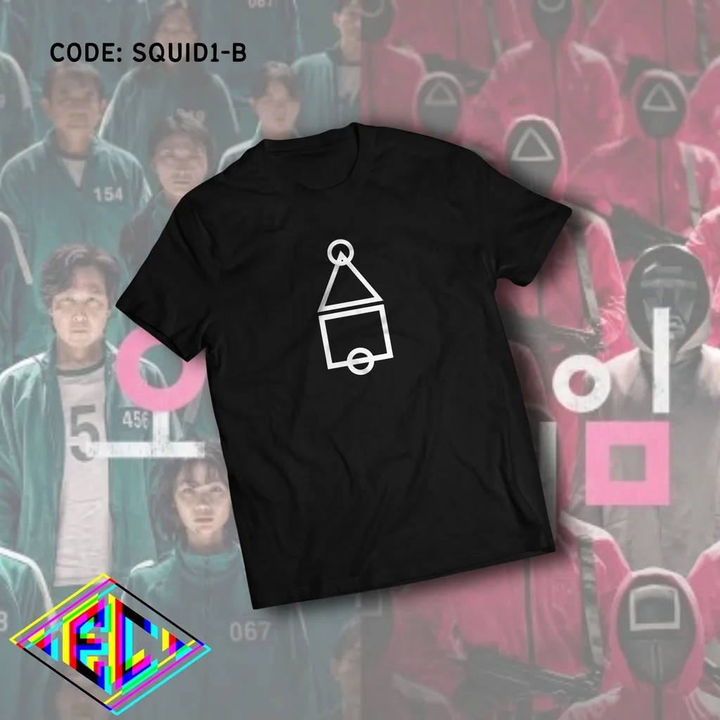 

Футболка с коротким рукавом и 3D-принтом игра кальмар для лета