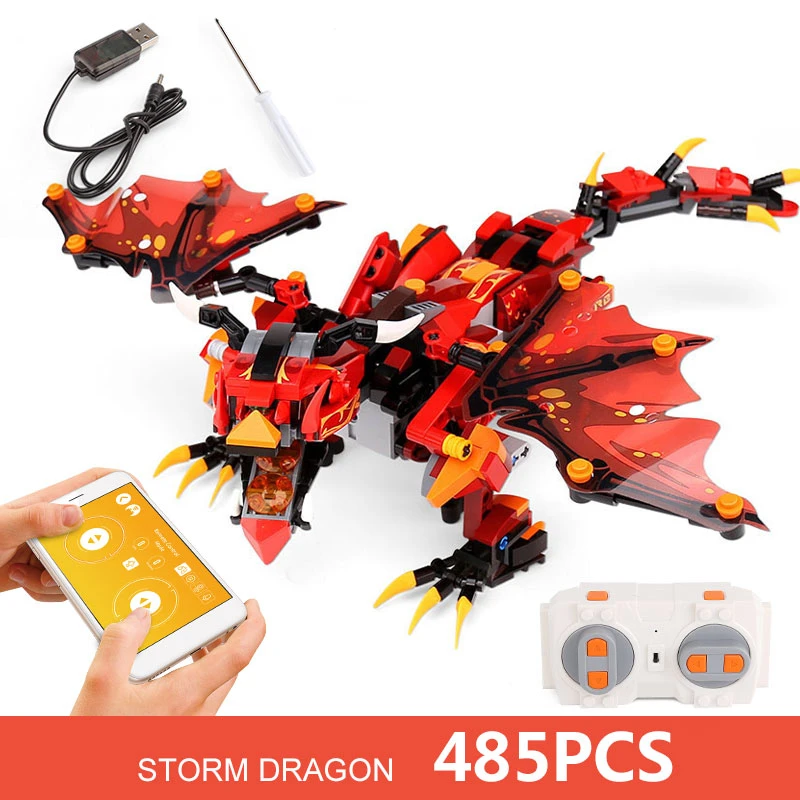 Молд King 13018 APP RC Technic Ninjaoes модель дракона рыцаря строительные блоки 70602 Кирпичи
