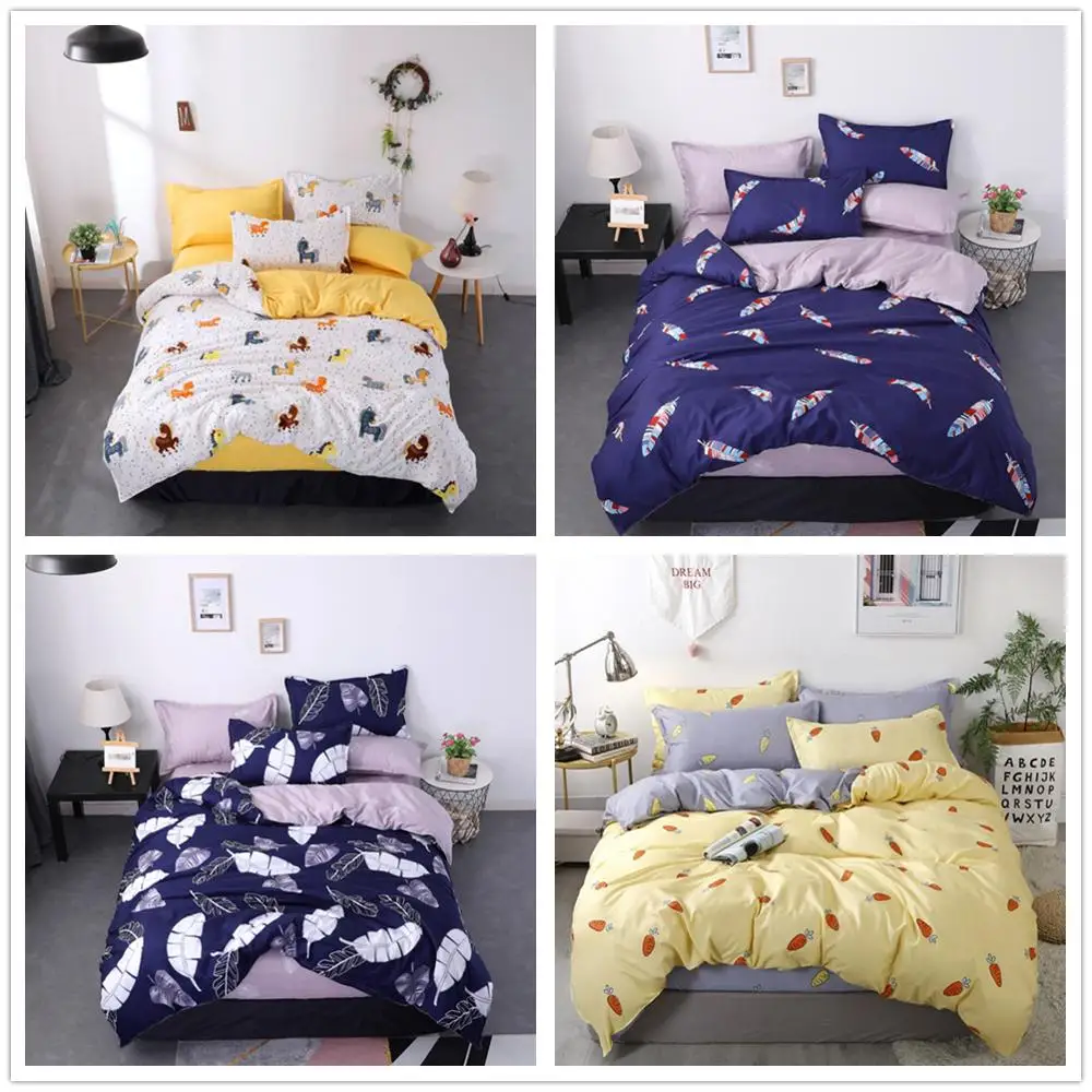 

Домашний текстиль, Модный комплект постельного белья с наволочкой, 2/3 шт., комплект постельного белья, королевский комплект постельного бел...