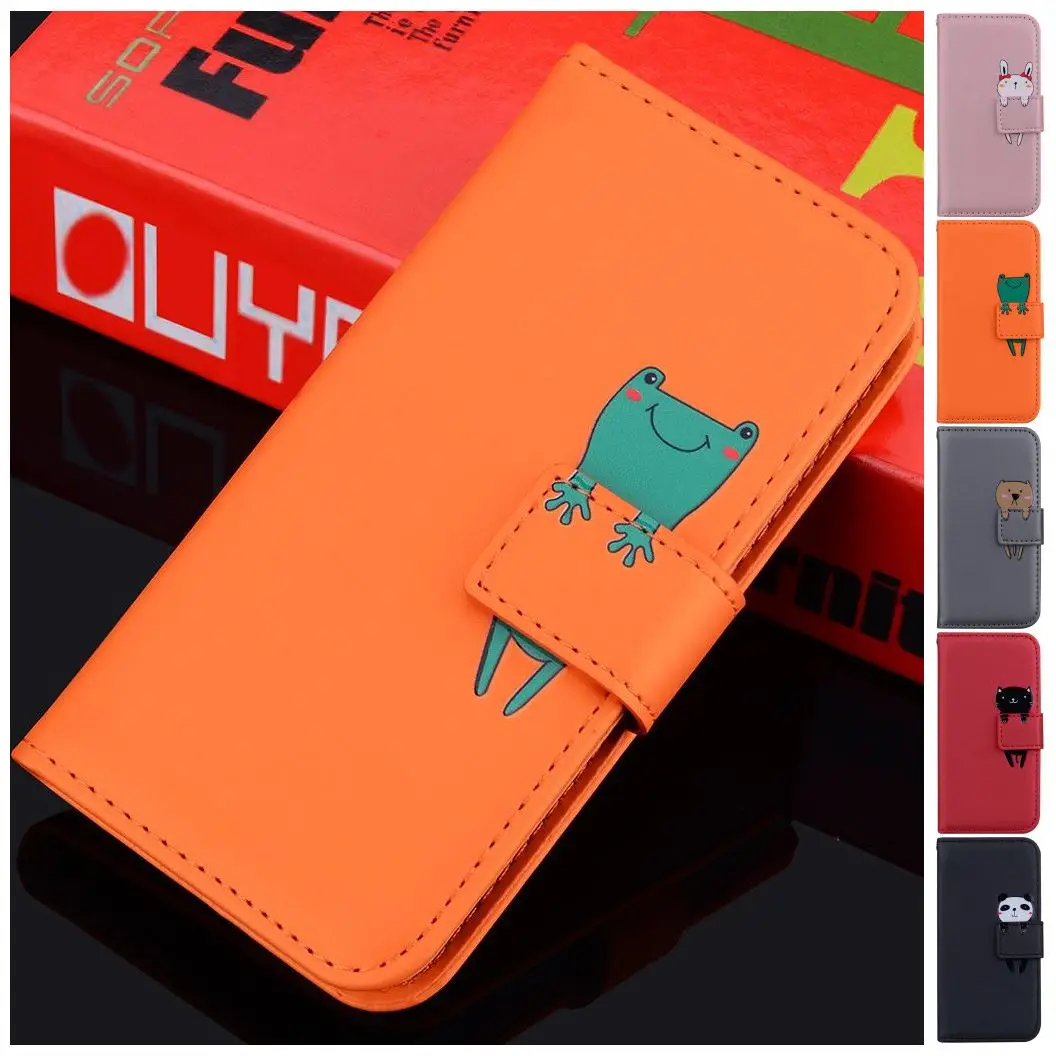 

Cute 3D Animal Kids Phone Wallet For Huawei Honor 8A 8X 20 Cat Case P40 Lite E P30 Pro P20 Lite Nova 5T Cover Enjoy 7S 8 9S D22G