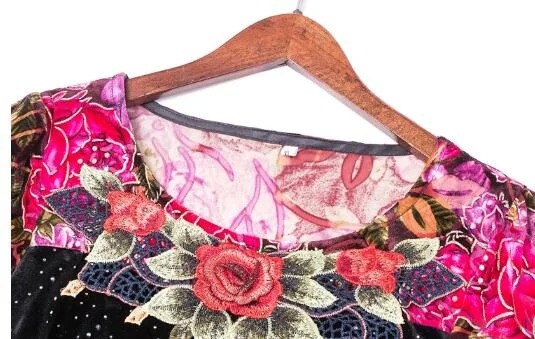 Осень 2020 бархатное платье для женщин среднего возраста плюс размер с длинным