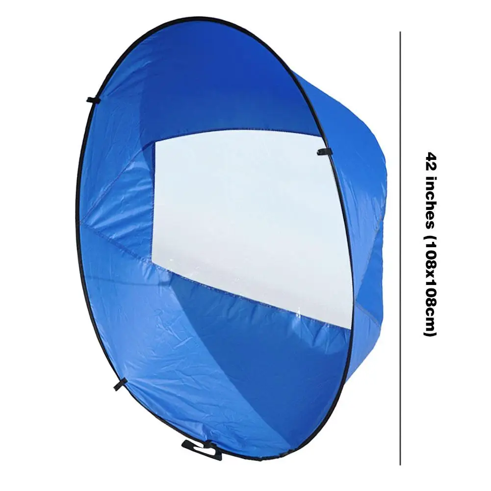 

42 In Downwind Wind Sail Kit Kayak Wind Sail Kayak With Storage Bag Foldable Sail Paddle For Kayak Boat Sailboat Canoe