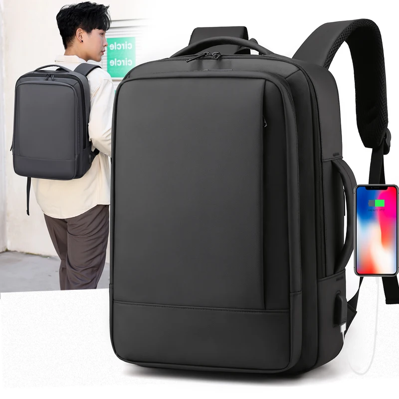 

YILIAN Fashion casual computer business backpack men multifunctional large capacity Oxford cloth shoulders