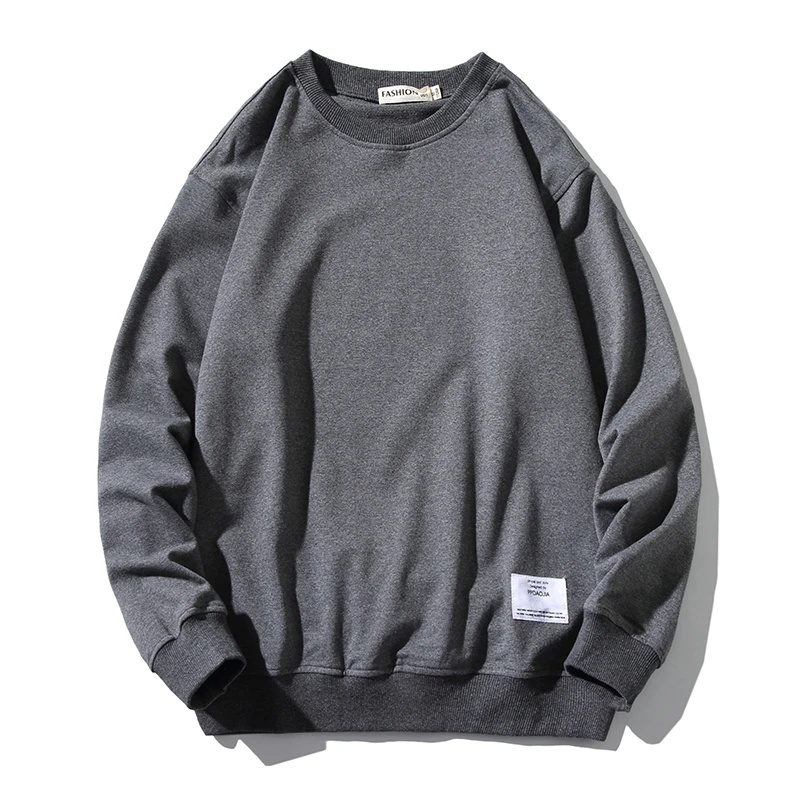 

UYUK New Fall's New Preppy, Solid-color With Rounded Collars And Loose, Oversized Men's Hoodies Harajuku Smart Casual