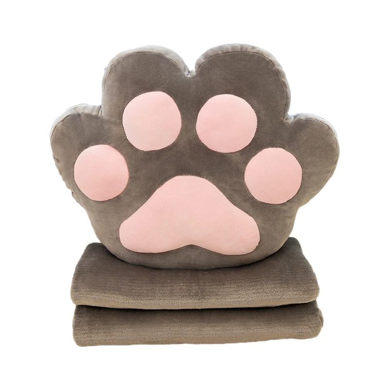 

H051 Cute Cartoon Creative Cat Paw Plush Toy Office Cushion Pillow Seat Cushion Blanket Nap Air Conditioning Quilt for Office
