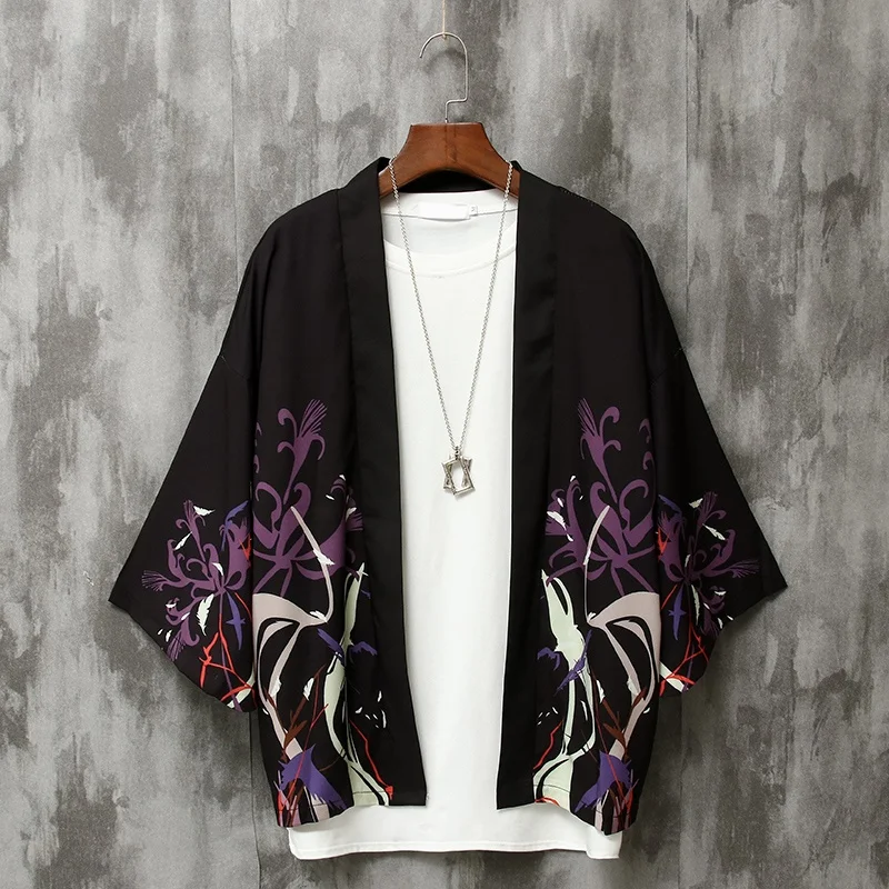 2020 японское кимоно ночной халат человек Haori Yukata азиатские уличная костюм самурая