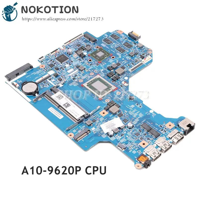 

NOKOTION For HP 17-Ak 17Z-AK Laptop motherboard A10-9620P 926193-601 926193-001 16889-2 448.0CA03.0021 448.0CA02.0011 R5 535DX