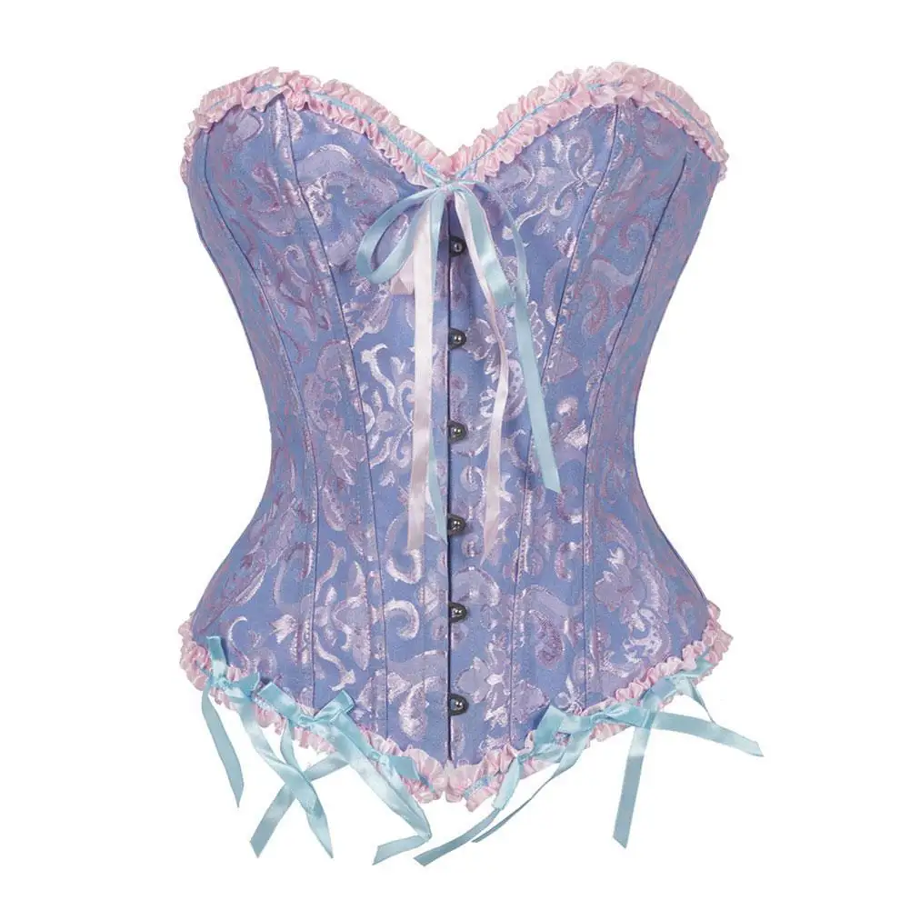 

Sexy Women Lace Up Corset Bustier Top Corset Boned Waist Trainer Body Shaping Slimming Clothing Plus Size Corset Sheath