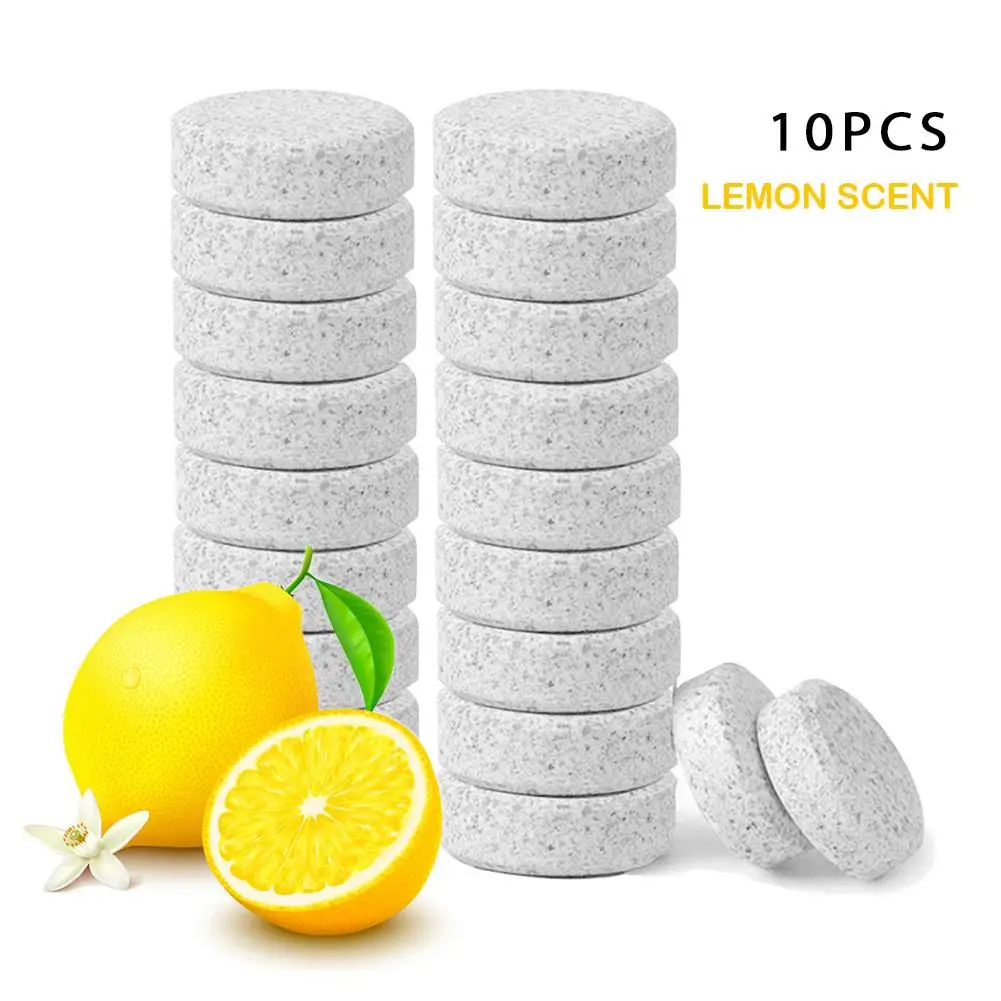 Lemon 10PCS 1 шт./10 шт. Effervescent Спрей очиститель концентрированный твердый очиститель лимонная Лаванда Аромат мощно удаляет средство для очистки от накипи - Тип аромата: Lemon 10PCS