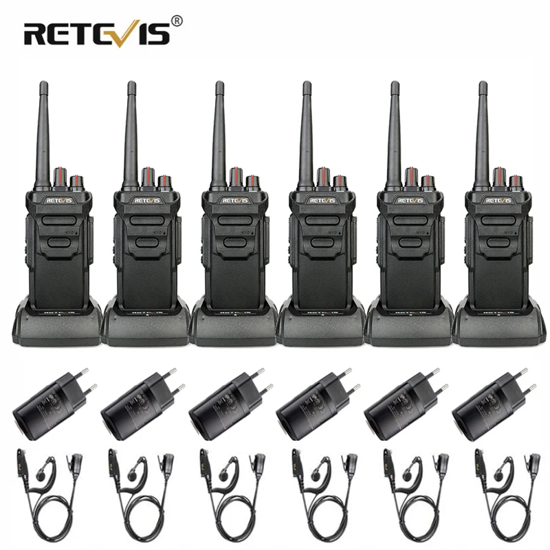 6 шт. RETEVIS RT48/RT648 IP67 водонепроницаемая профессиональная рация PMR радио PMR/FRS VOX