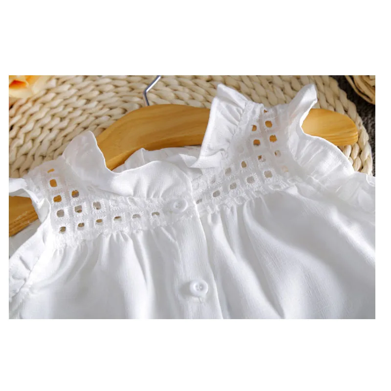 Мери ами для маленьких девочек Комплект одежды Кружевная футболка без рукавов с