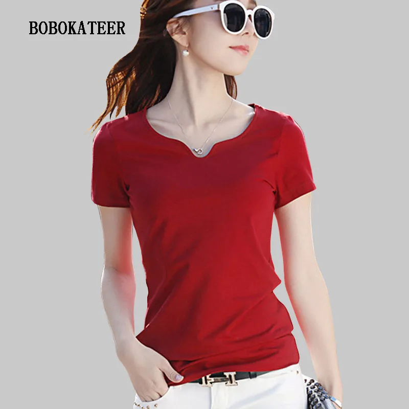 BOBOKATEER летняя футболка женская femme ropa mujer verano 2021 топы с короткими рукавами из