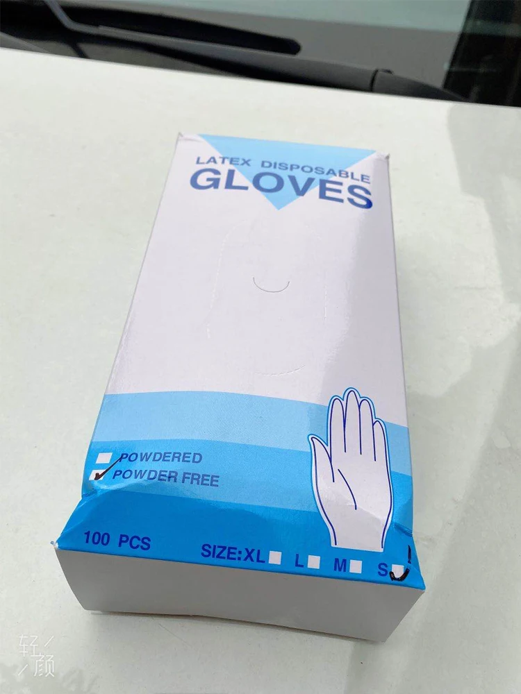 100 шт одноразовые латексные перчатки белые Нескользящие кислотные и щелочные