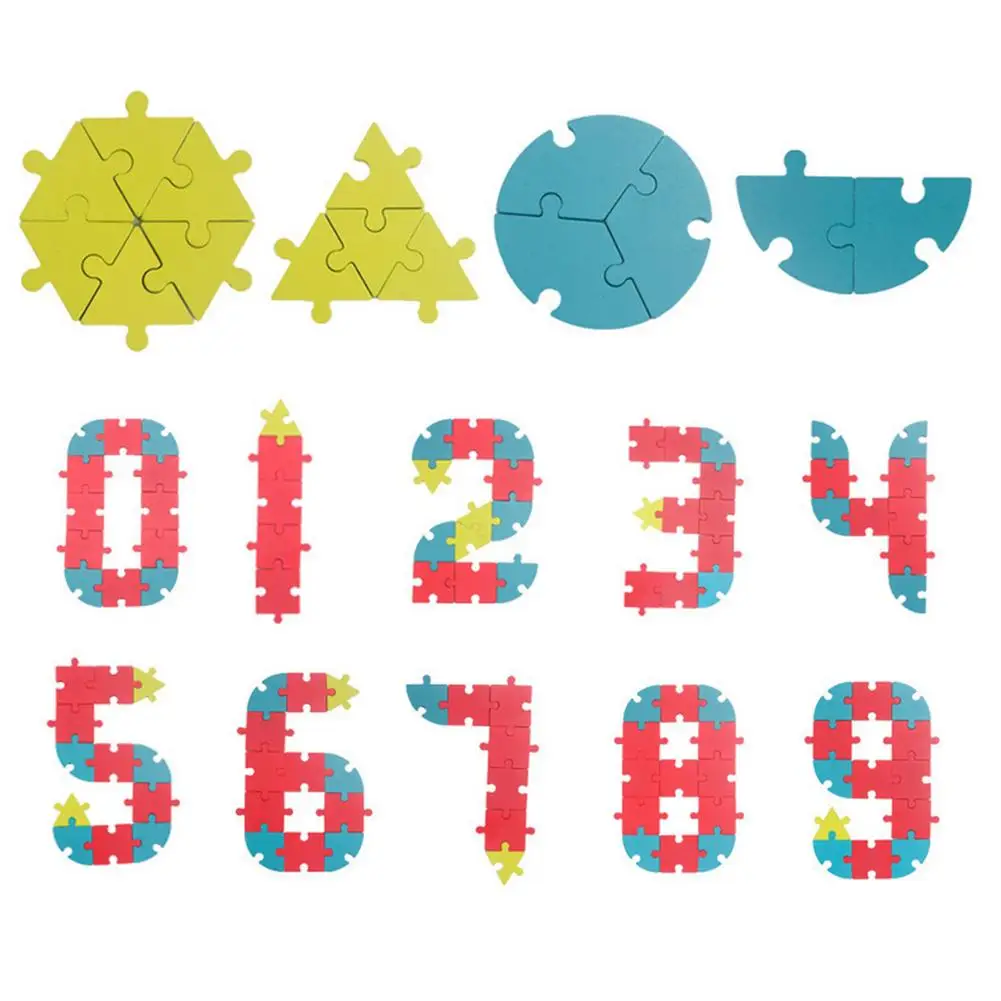 Деревянные пазлы для малышей головоломки в форме мозга с алфавитом и цифрами