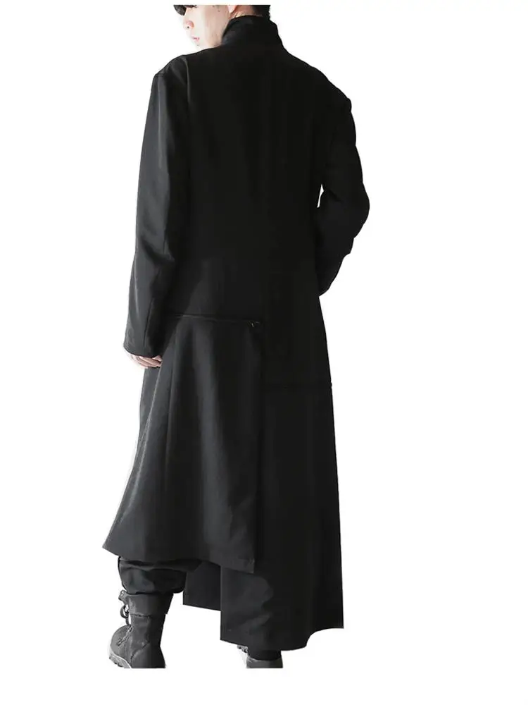 Zipper and detachable two-wear worsted zipper Gaba trench coat | Мужская одежда