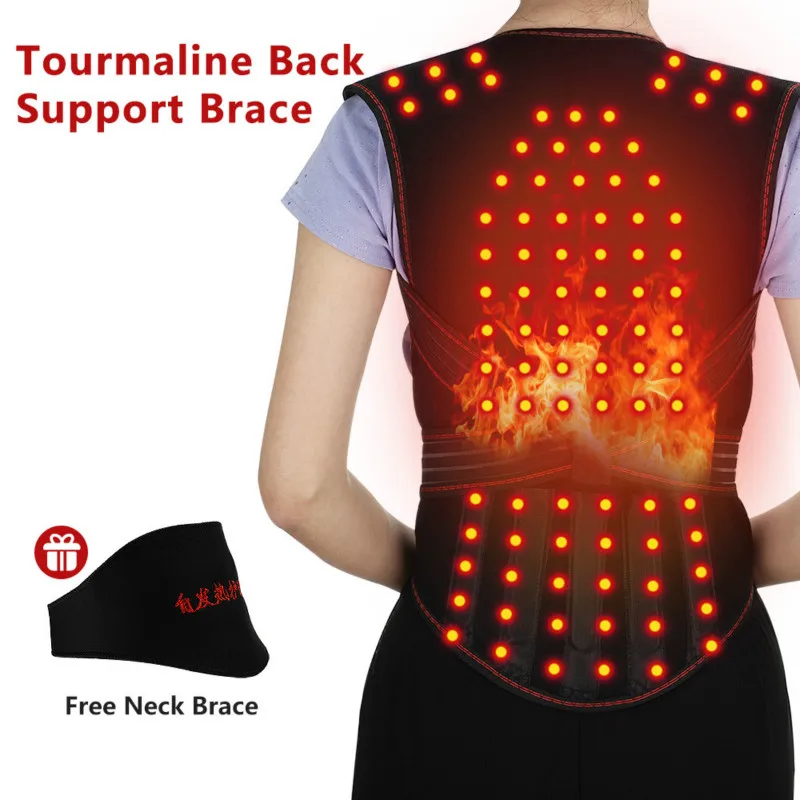 

Self heating Shoulder Pads Vest Support Waist Belt Shoulder Pads Warm Shirt Magnetic Therapy Dot Matrix Heating Vest Back