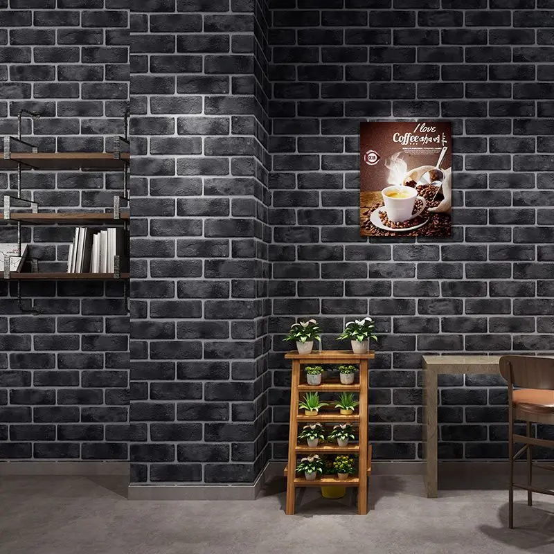 

3D three-dimensional blue brick antique brick retro brick pattern wallpaper red brick clothing store hotel engineering wallpaper